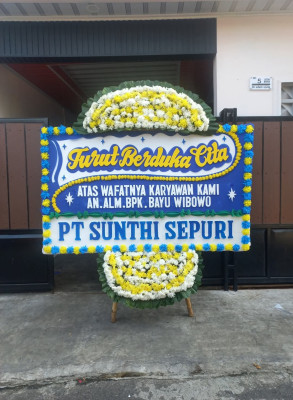 Papan Bunga Duka di Karya Baru